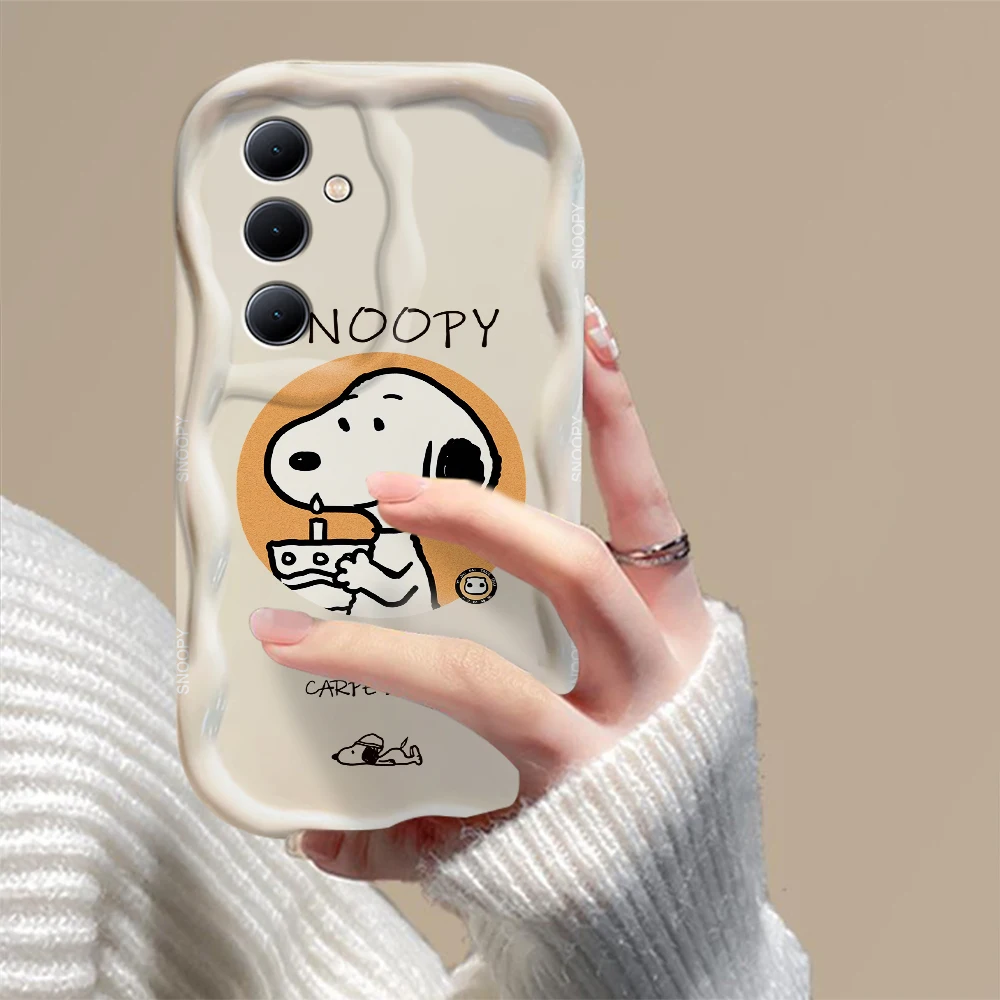 Милый чехол в стиле аниме с объемными волнами для OPPO Realme 12 11 10 9 8 7 7i 6 5 Pro Plus C67 C55 C31 C35