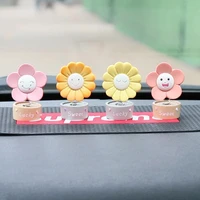 qfhetjie resin sunflower car ornament creative supplies shaking head decorative car flower interior accessories free shipping