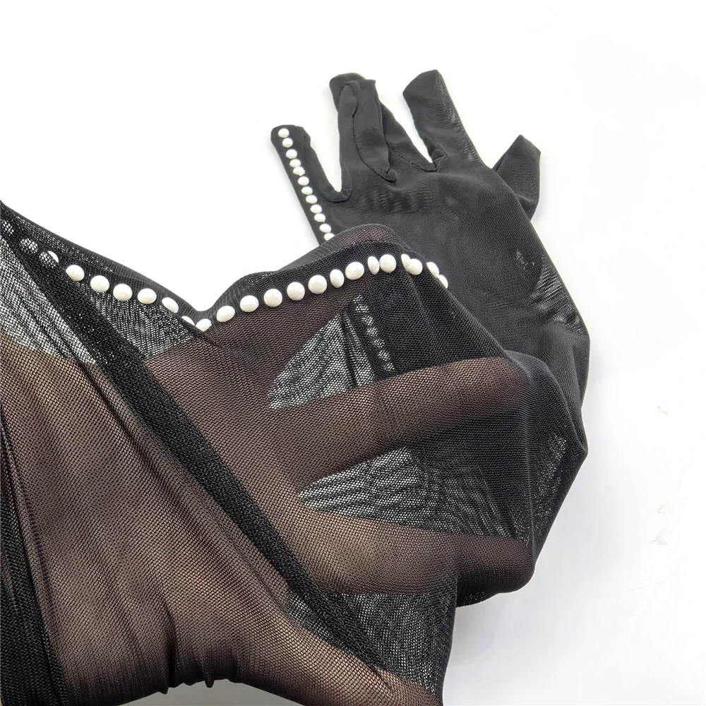 Элегантные дышащие женские перчатки для вождения длиной 52 см из сетки эластичные