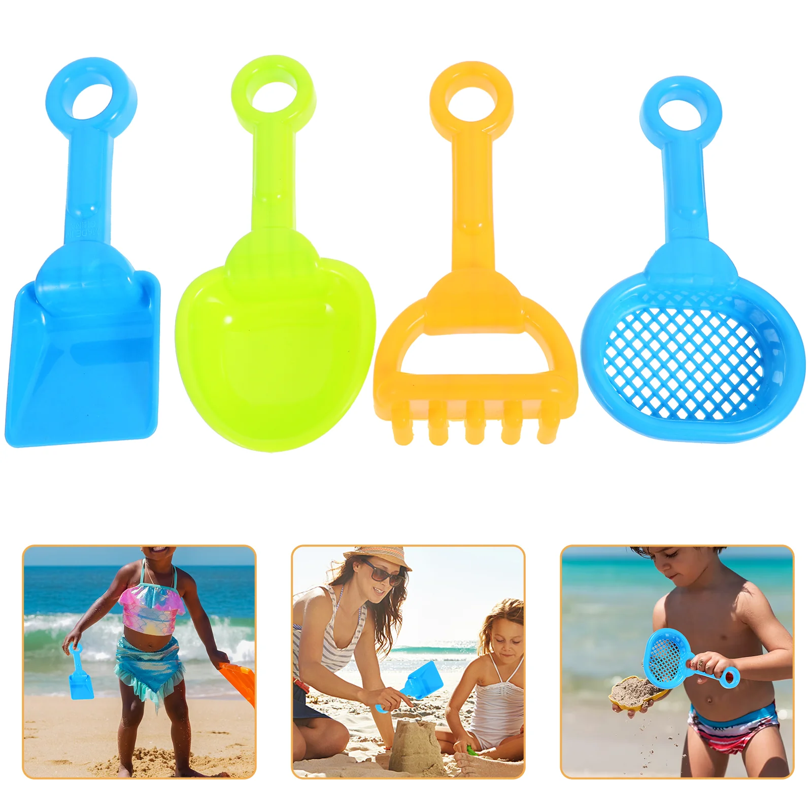 

4 Pcs Beach Toy Portable Children Interesting Kids Accessory Wear-resistant Plaything Sand Interactive