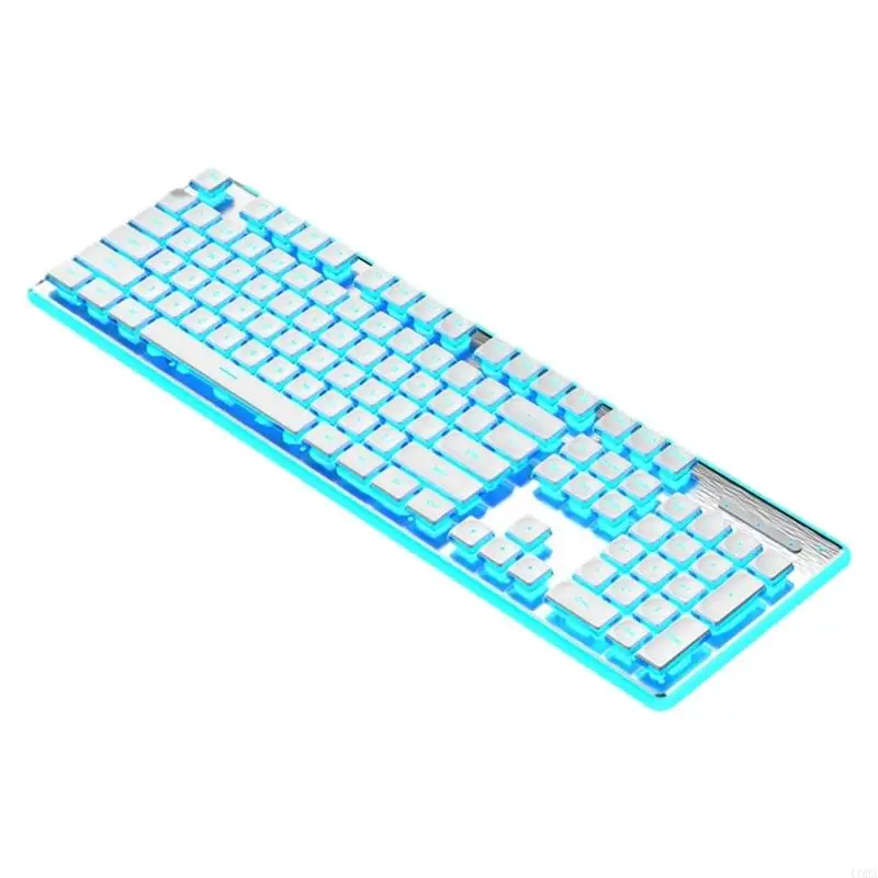 Фото CORA 104Key USB-шнур клавиатуры бесшумные механические RGB с подсветкой IPX4 водонепроницаемый пылезащитный для ноутбуков №5