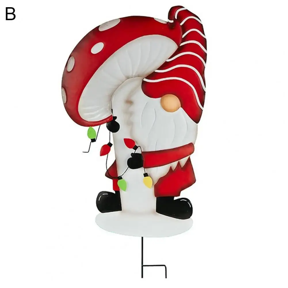 

Christmas Plug Fashion Lightweight Portable Hugging Mushroom Gnome Insert for Lawn Gnome Ornament Gnome Ground Stake