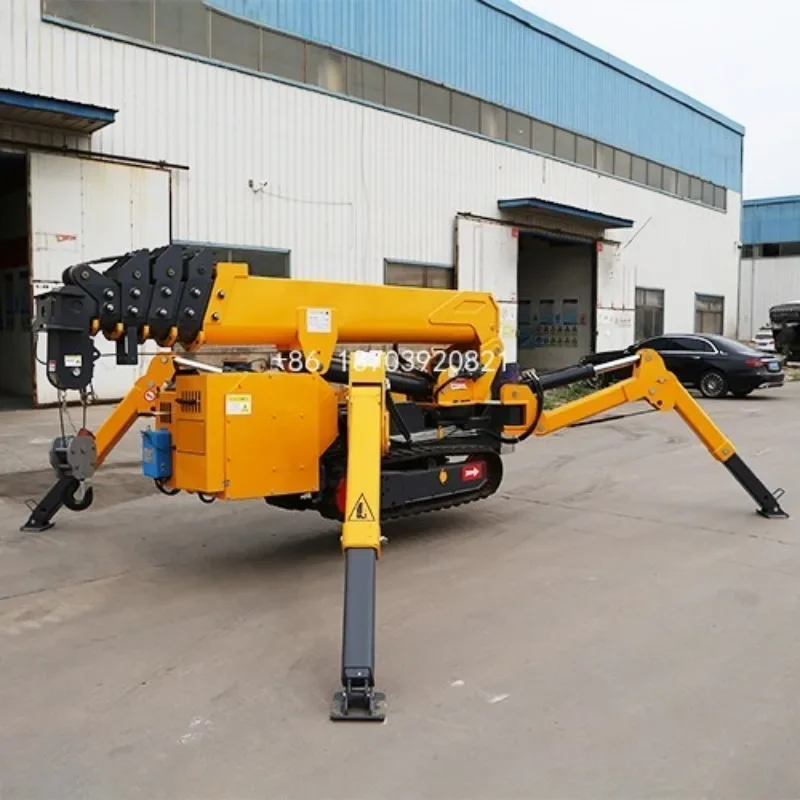 Строительный телескопический портативный кран-паук складной подъемный