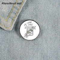self care weed pot printed pin custom funny brooches shirt lapel bag cute badge cartoon cute jewelry gift for lover girl friends