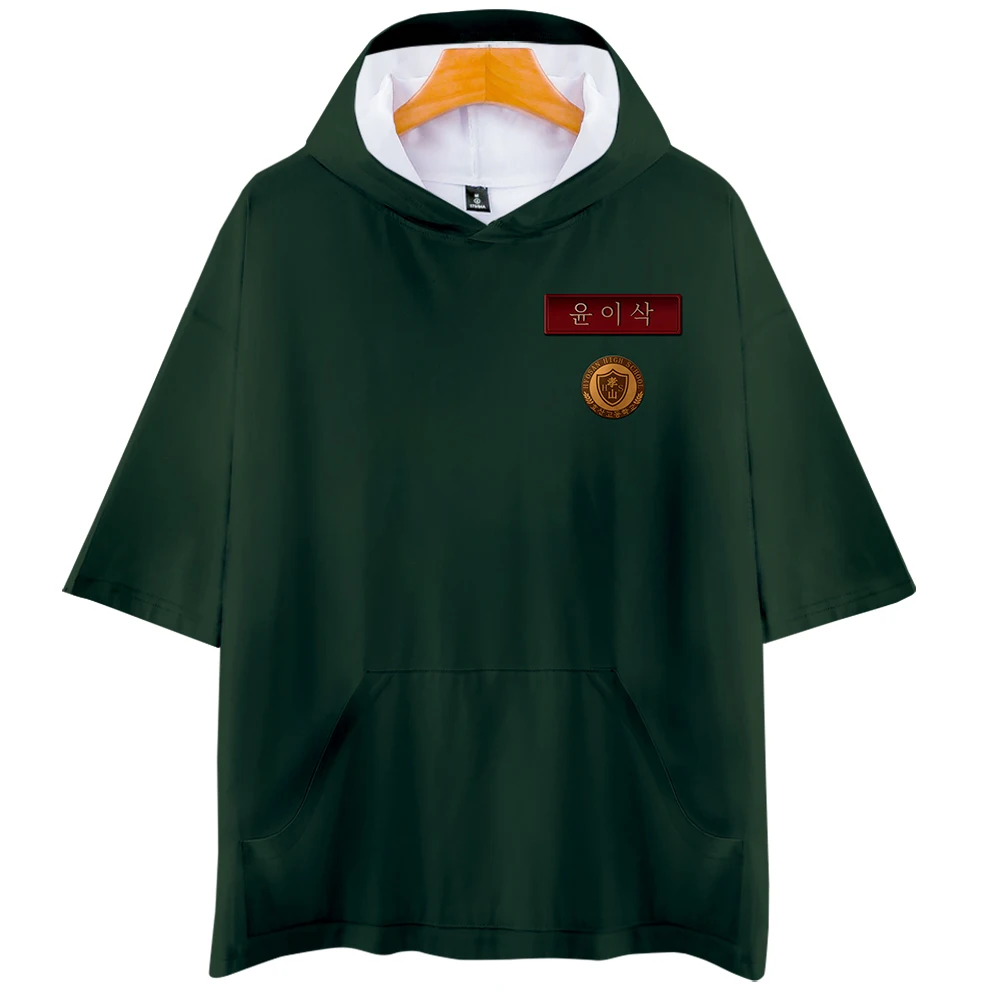 

Футболки с капюшоном для мальчиков и девочек в стиле Харадзюку, футболки с 3D принтом из сериала «все из нас мертвецы» в Корейском стиле, летн...