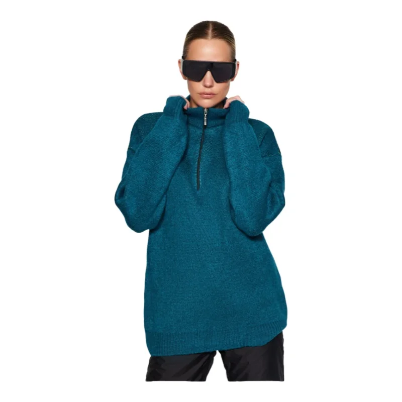 Trendyol TYZA Women's Pullovers Slogan Knitwear Oversized Sweaters Long Sleeve Tops