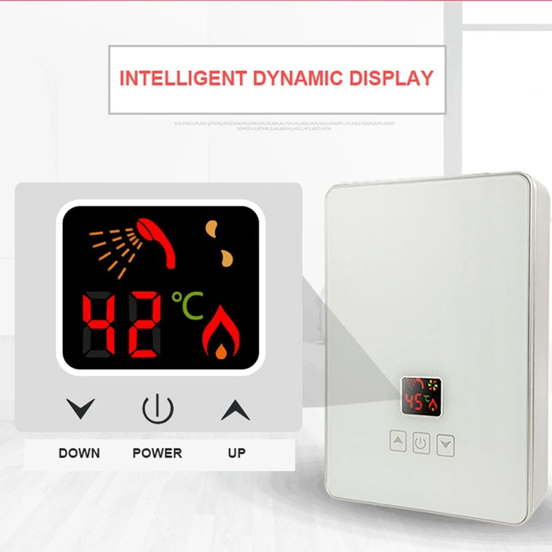 Electric 5.5Kw Point-Of-Use Digital Display Instants Hot Water Heater With Overheating Protection EU Plug