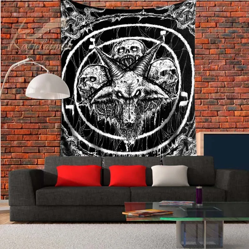 Гобелен сатана коза сатаниновый стиль комнатный Темный Настенный декор для