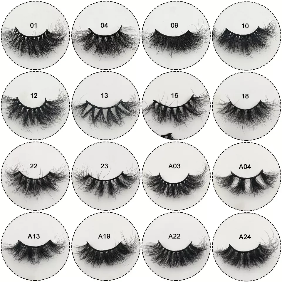 

SIREN Mink Eyelashes 25mm Lashes 1 Pair Fluffy Messy 3D False Eyelashes Long Natural Lashes Wholesale Makeup Mink Lashes