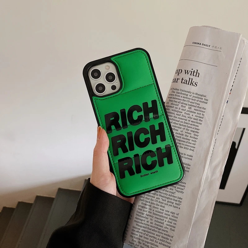 

Чехол-пуховик для iPhone 13 12 11 Pro Xs Max X Xr 7 8 Puls