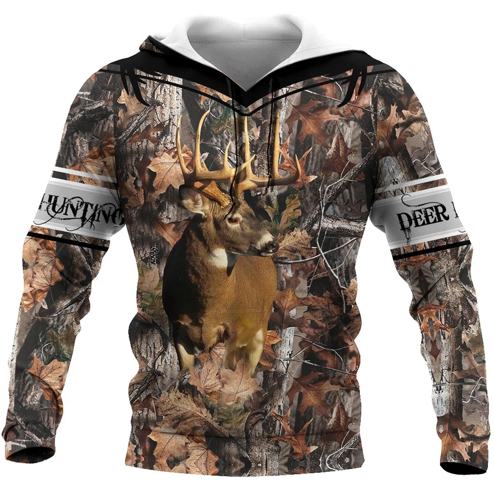 

CLOOCL Camo Deer Hunter 3D All Over Printed Fashion Mens Autumn Hoodie Sweatshirt Unisex Streetwear Casual Zip Jacket Pullover