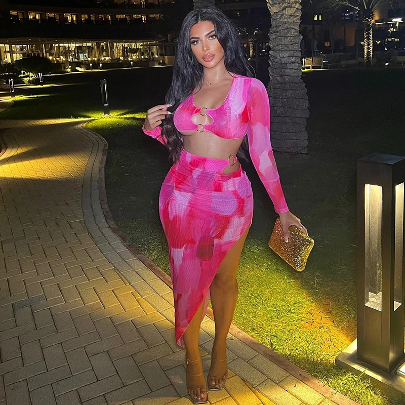 Женская пляжная туника на море 2022 новая накидка с модным принтом и длинными