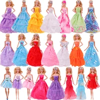 handmade doll dresses noble evening dress clothes for barbies party outfit toys doll accessories sets for blythe girls toy gift