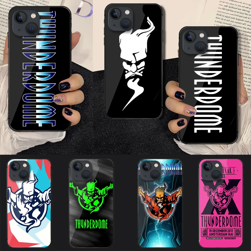 

Thunderdome Hardcore Wizard Tempered Glass Phone Case Cover For Iphone 7 8 11 12 13 14 Pro Max Plus Mini 6s X XS XR SE Black