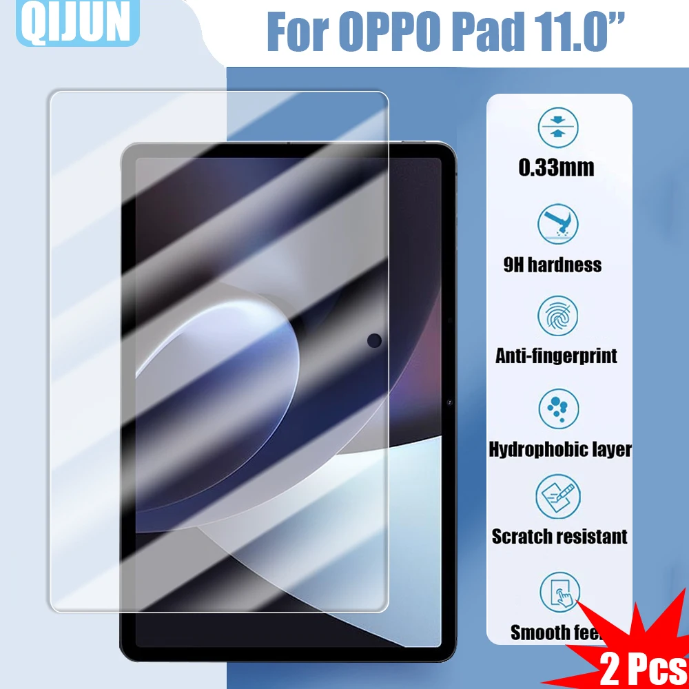 

Tablet Tempered glass film For OPPO Pad 11.0" 2022 Explosion proof and scratch resistant waterpro 2 Pcs for OPD2101