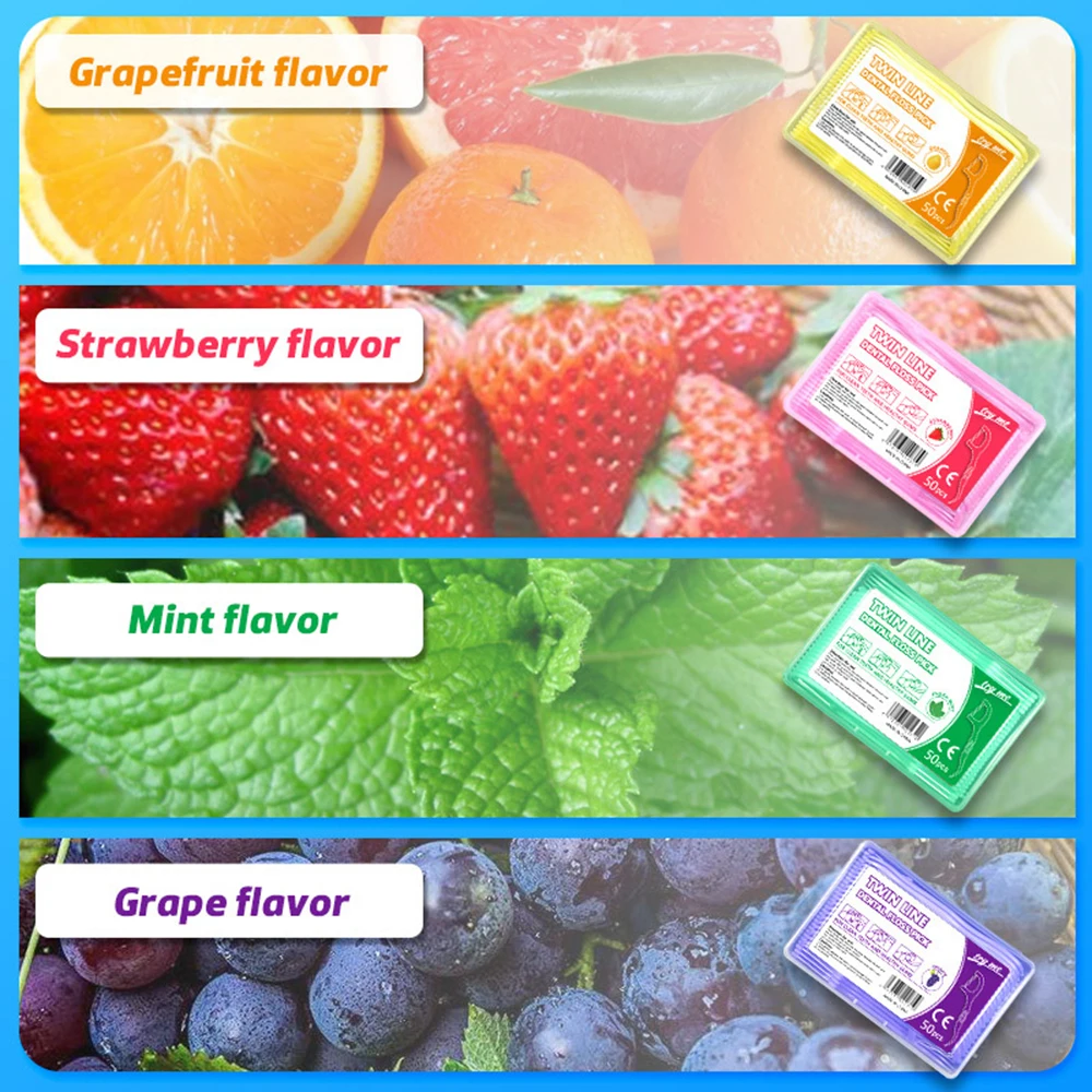 Зубочистки с фруктовым мятным вкусом 50 шт