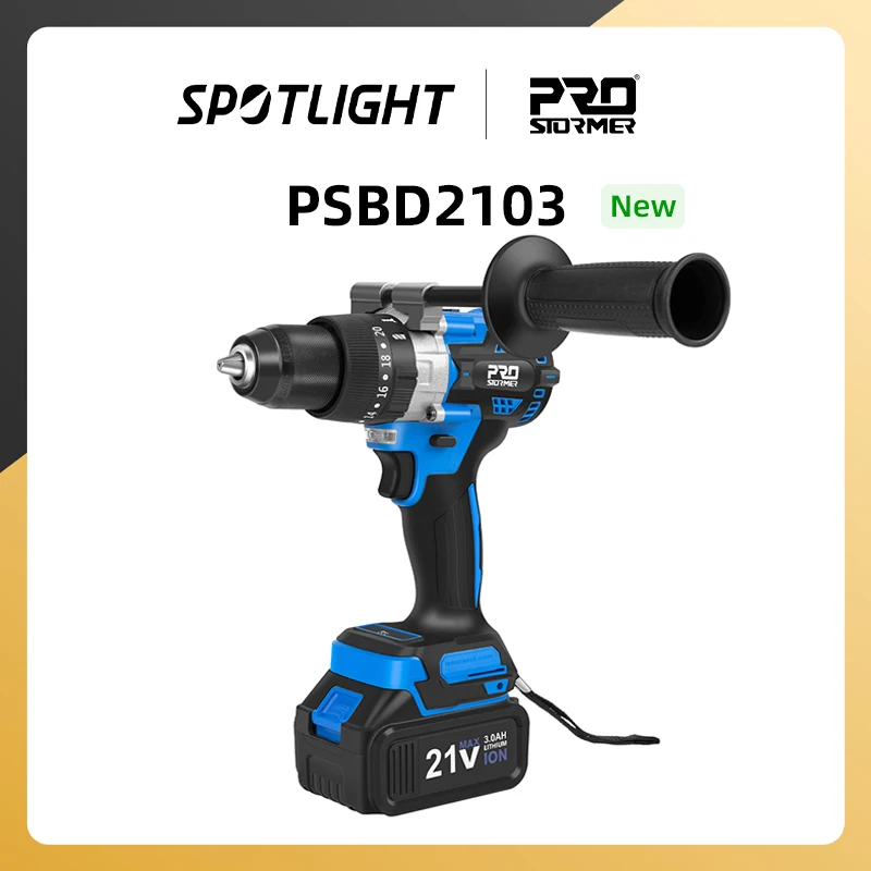 PRO PSBD2103 21V без щетки молоток 125N.m ударный электрический винтовый винтик беспроводной ледяной буриль электроинструмент от PROSTORMER PRO PSBD2103 21V без щетки молоток 125N.m ударный электрический винтовый винтик беспроводной ледяной буриль электроинструмент от PROSTORMER