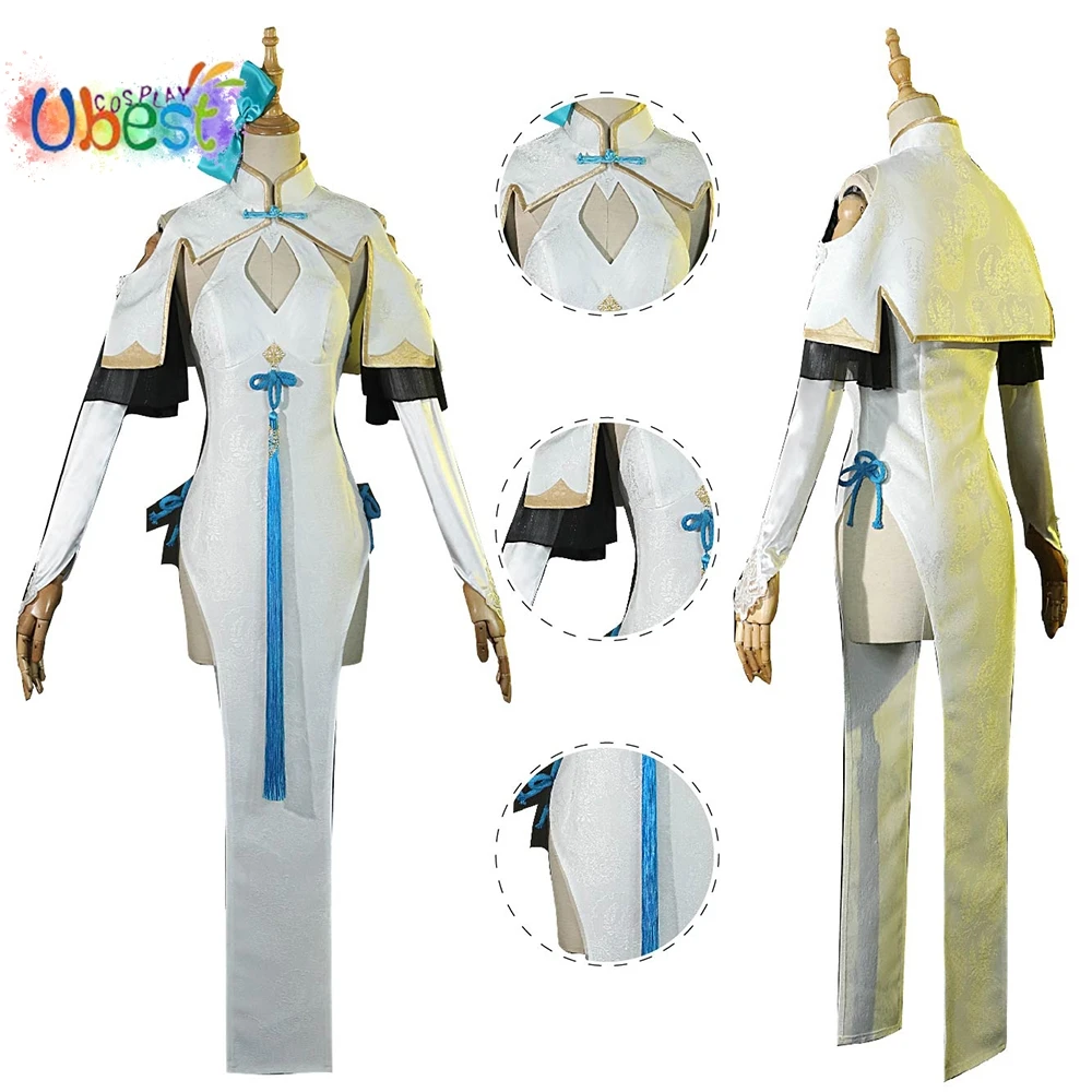 

Genshin Impact Costume Jean Cheongsam Chi-pao Cosplay Suit Wig Outfit