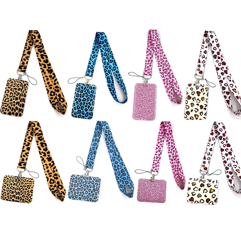 

Keychain Print Badge Neck Holder Lanyard Strap Keychain Ribbons Leopard Neck Anime Cartoon Classic Lanyards Necklace Webbings