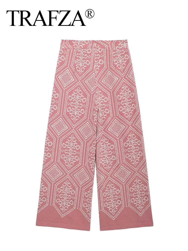 TRAFZA женский модный универсальный комплект из 2 предметов с v-образным вырезом и