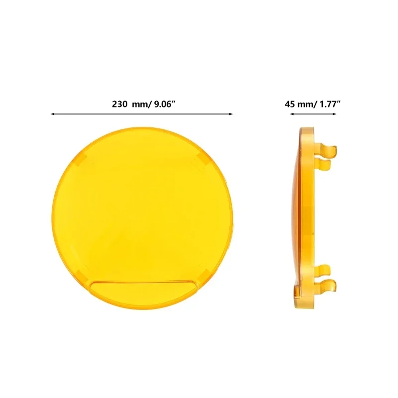 

AUXBEAM 7 дюймов 9-дюймовые круглые светодиодные фонари Автомобильные фары Крышка рабочего освещения Круглая янтарная крышка лампы 2 шт. Автомобильные аксессуары