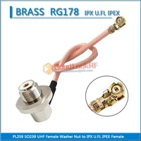 ipx u fl ipex female to pl259 so239 uhf female washer nut right angle 90 degree jumper rg178 extend cable rf connector coaxial