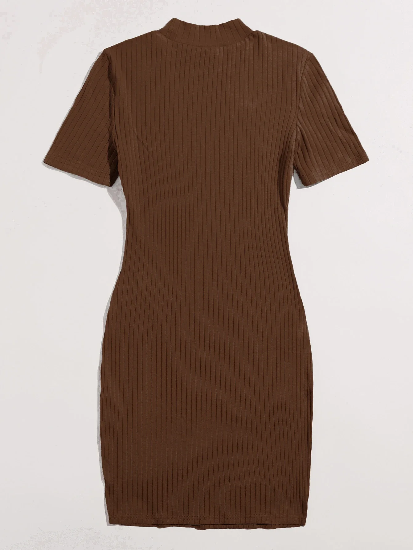 

Solid Rib-knit Bodycon Dress
