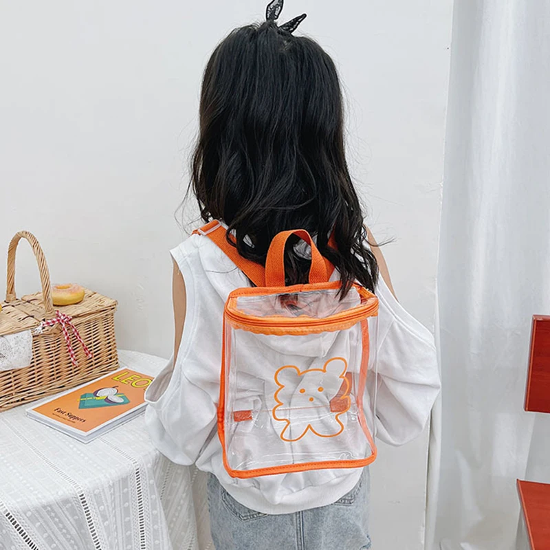 

Детский Школьный рюкзак через плечо, прозрачные водонепроницаемые сумки для девочек и мальчиков, подростков, большая емкость 2021, новинка A032