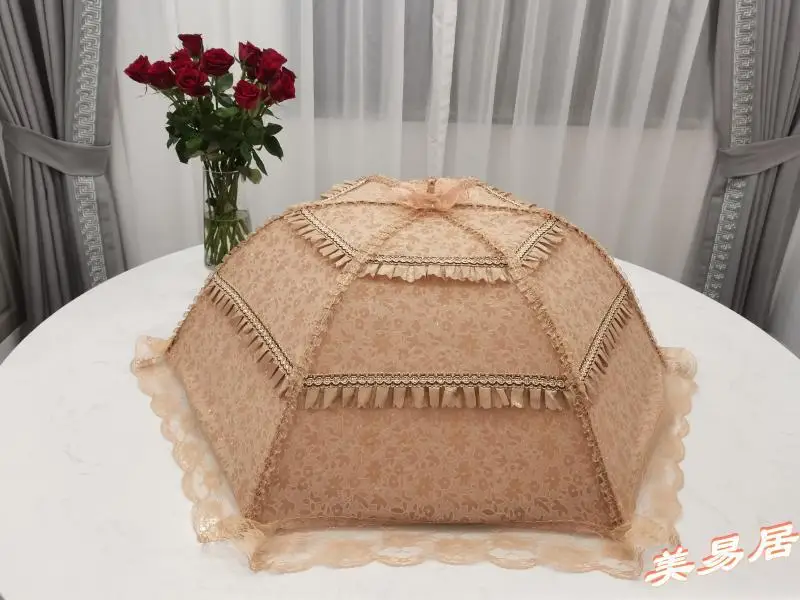 

Foldable food cover lace table cover food bowl vegetable umbrella fly proof cover rice table vegetable cover