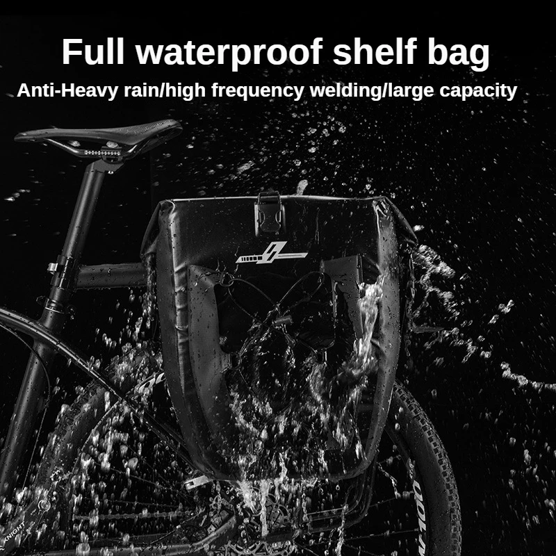 

ROCKBROS Waterproof Bike Bag 27L Travel Cycling Bag Basket Bicycle Rear Rack Tail Seat Trunk Bags Pannier MTB Bike Accessories