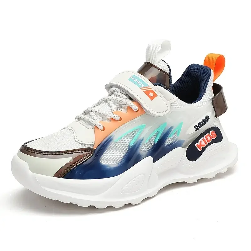 Kids Wear-resistant Basketball Shoes New In Autumn And Winter Chic Stripe Design Suitable For Outdoor Sports