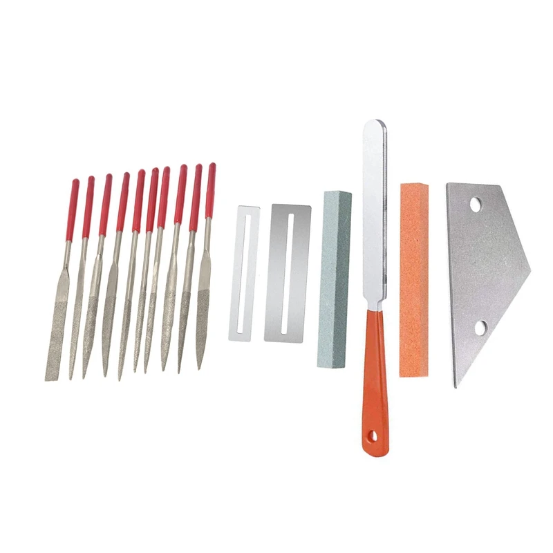 

2 комплекта гитарных Лада гайки седла слот накладки шлифовальные напильники набор Luthier ремонтный инструмент, 1 комплект 10 шт. и 1 комплект 6 шт.