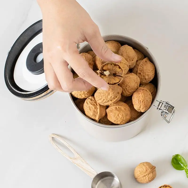 

Coffee Bean Canister 1.8L Coffee Bean Jar With Silicone Ring Kitchen Accessories Coffee Bean Can For Dining Rooms Cafes