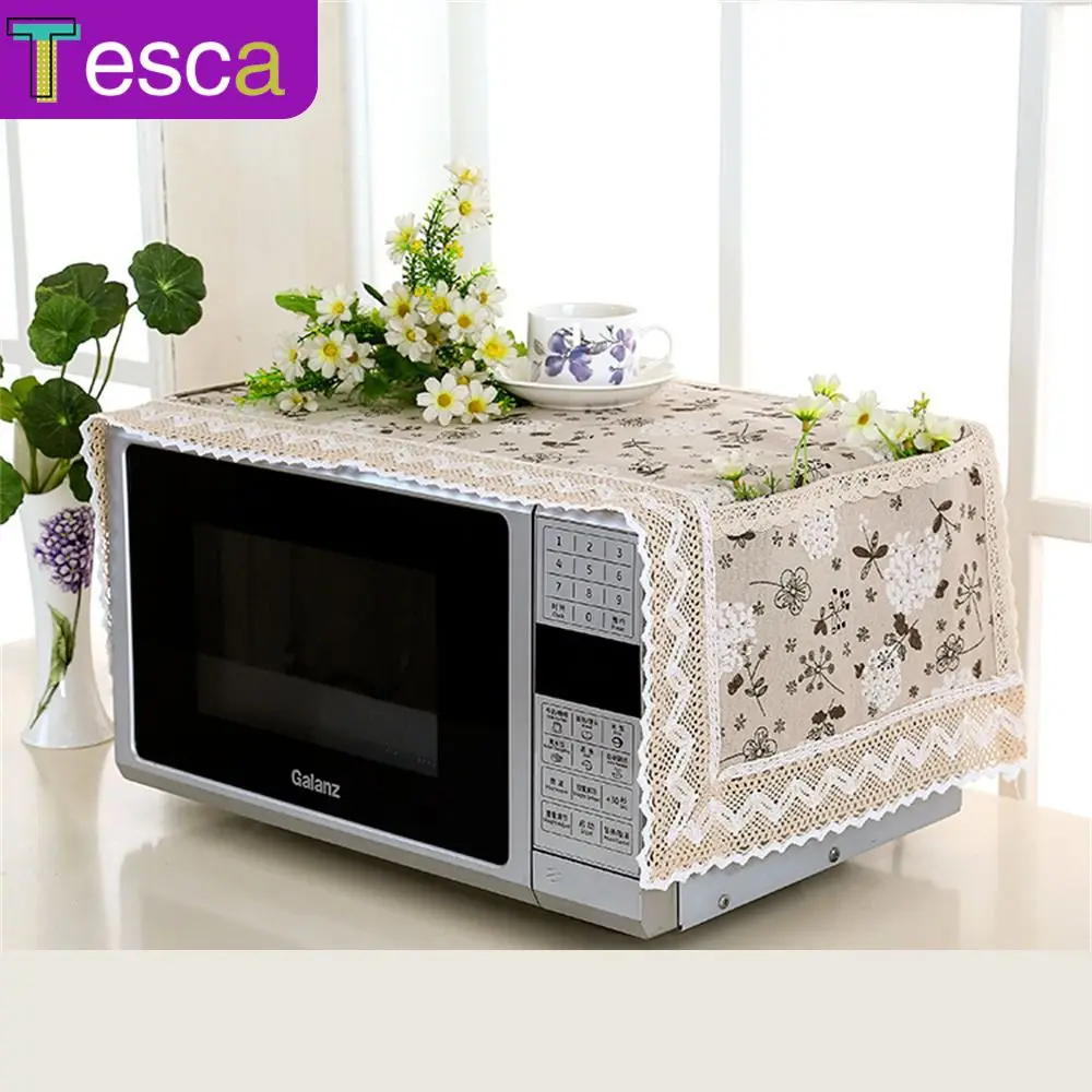 

Linen Dust Cover Modern Simple Electric Oven Cover Cloth Easy To Install Dust-proof Microwave Oven Cover Kitchen Accessories