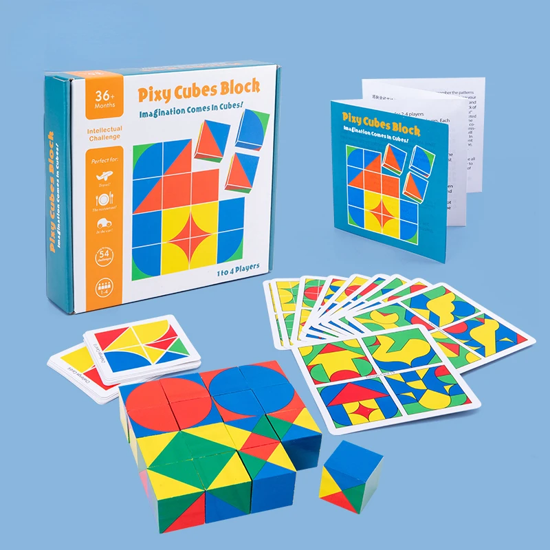 

Baby toy 3D Jigsaw Puzzle Pixy cubes Spatial thinking learning Educational Monterssori Wooden toy for Children ZXH