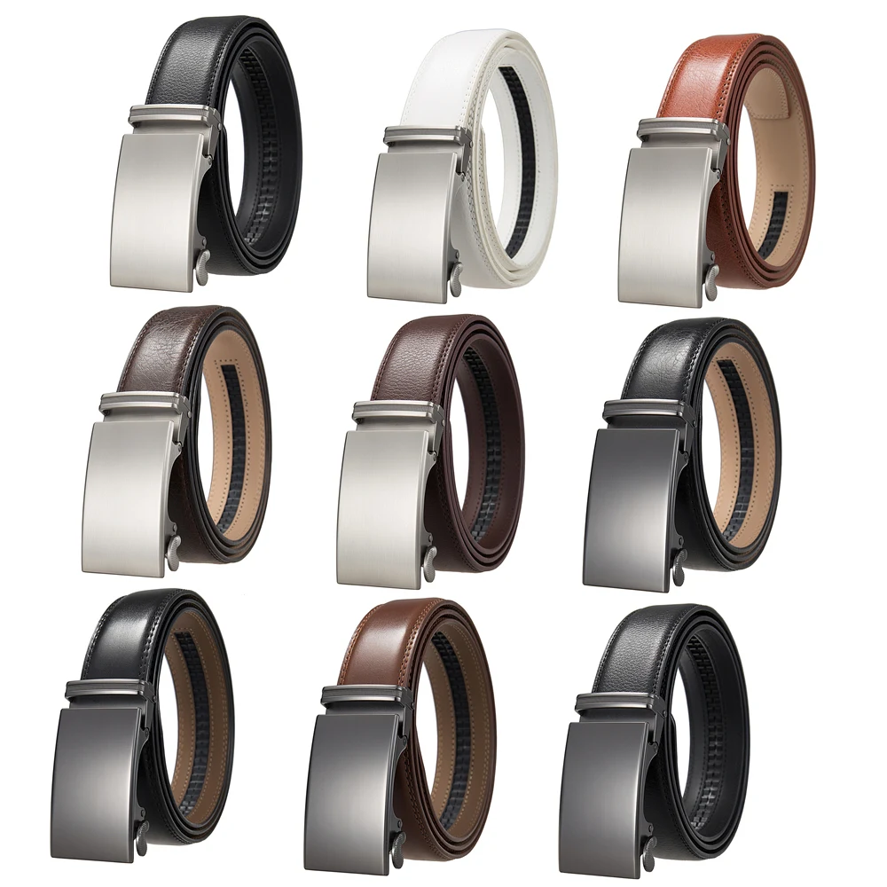 Мужской ремень из натуральной кожи с автоматической пряжкой B1339