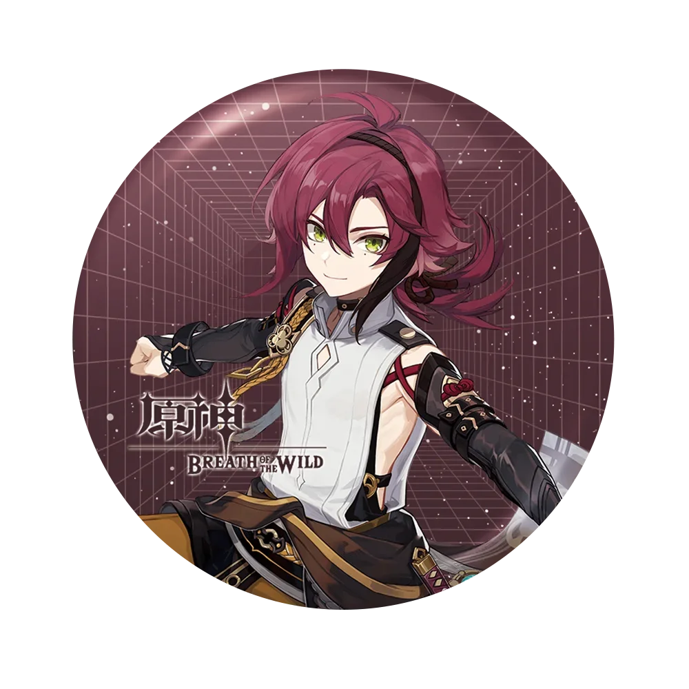 Брелок для ключей с двойной вспышкой Genshin Impact Shikanoin шатеноу хромированная