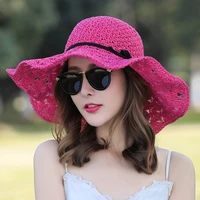 fashion summer straw hat ladies beach sun hat leisure travel outdoor vacation accessories uv protection beach big brim hat women