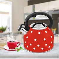 hausroland stainless steel whistling boiler home using new color dot coffee tea kettle 2 5l