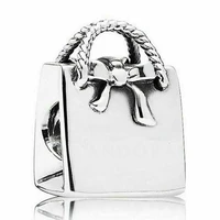 authentic 925 sterling silver moments cute shopping handbag bag charm bead fit pandora bracelet necklace jewelry