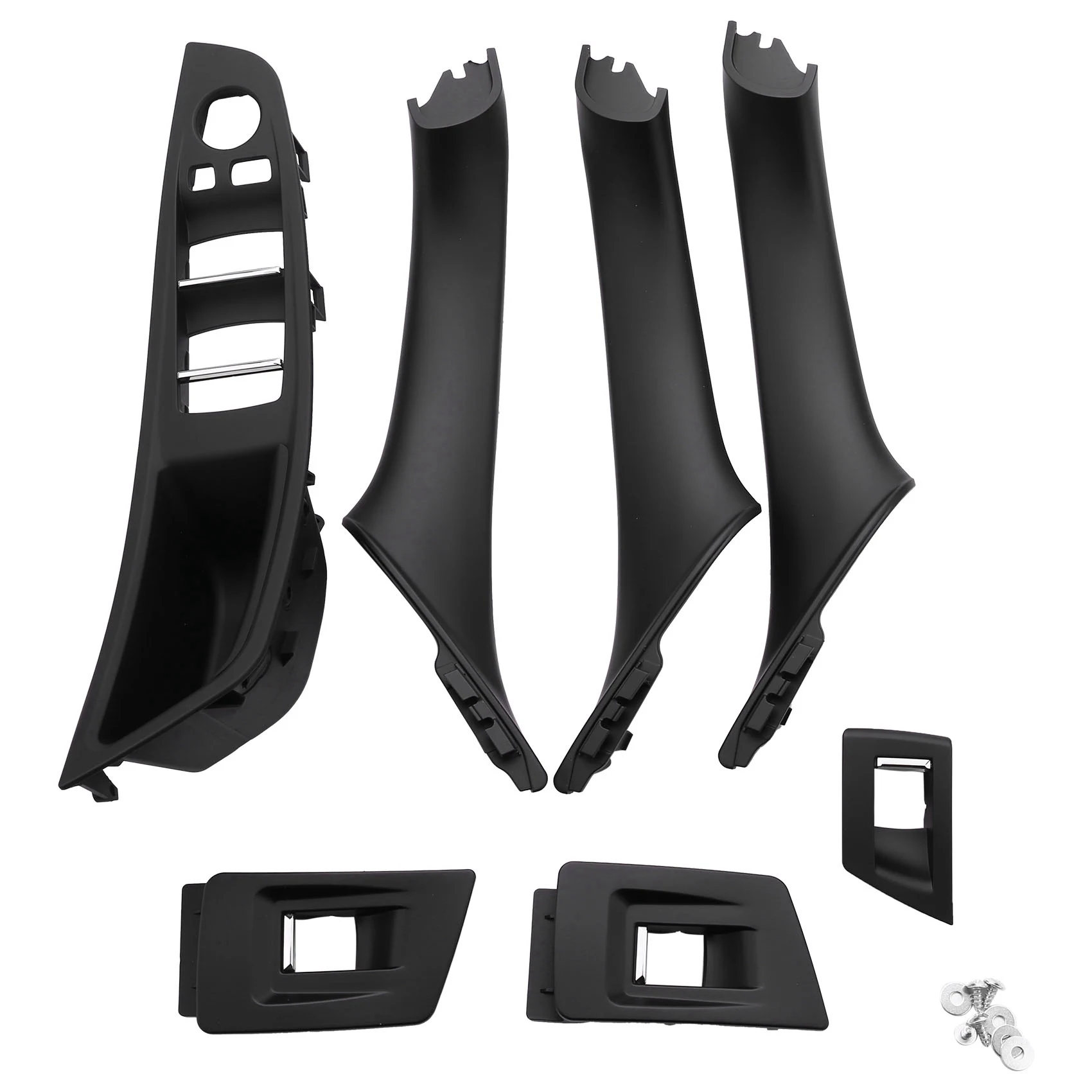 

Left Hand Drive For Bmw 5 Serie F10 F11 520 525 Car Interior Door Handle Inner Door Panel Pull Trim Cover（Black）