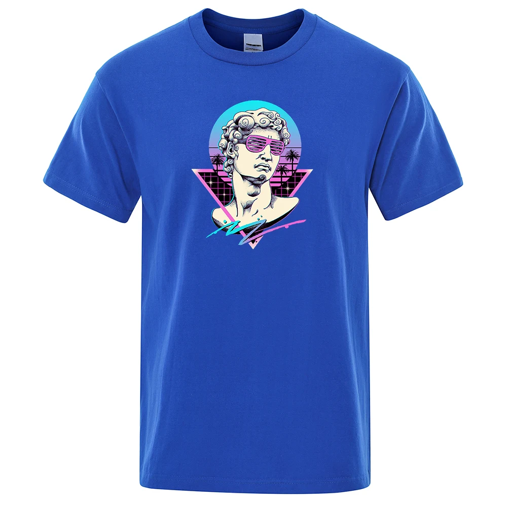 Микеланджело Дэвид Забавная футболка Мужская крутая мужская с коротким рукавом