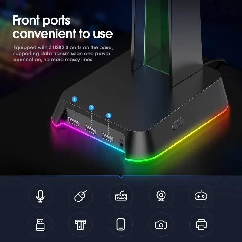 Универсальные наушники из алюминиевого сплава съемные для RGB-гарнитуры