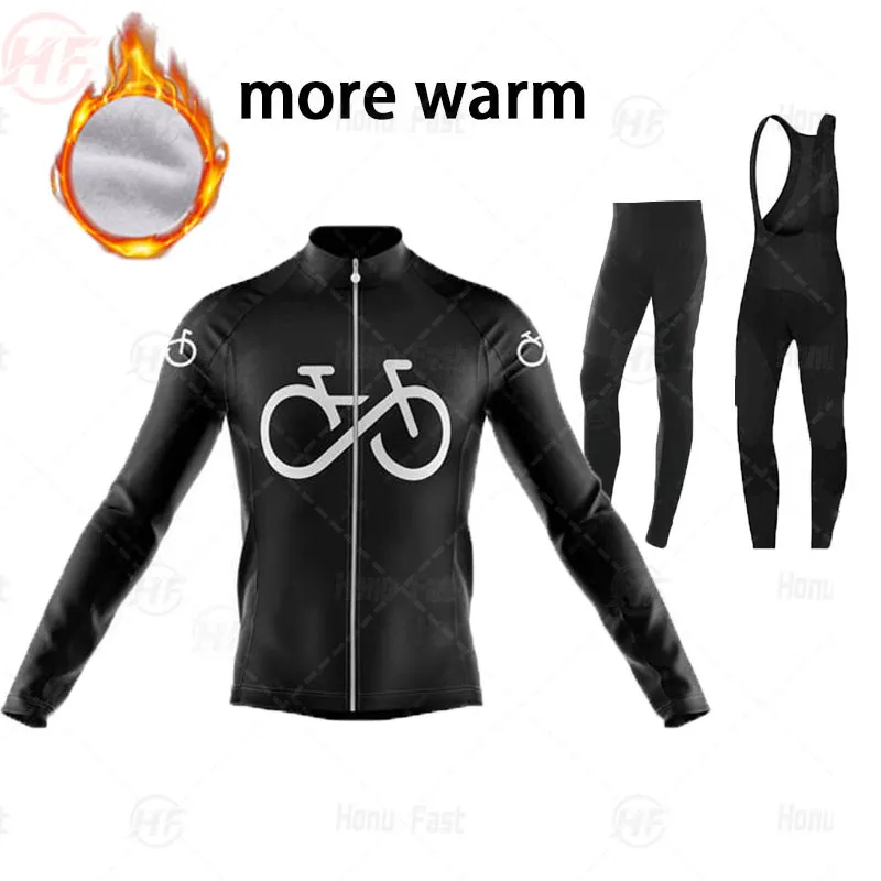 

Новинка 2022, зимний флисовый профессиональный комплект из Джерси для велоспорта, велосипедная одежда, одежда для велоспорта, гоночный велосипедный комплект одежды