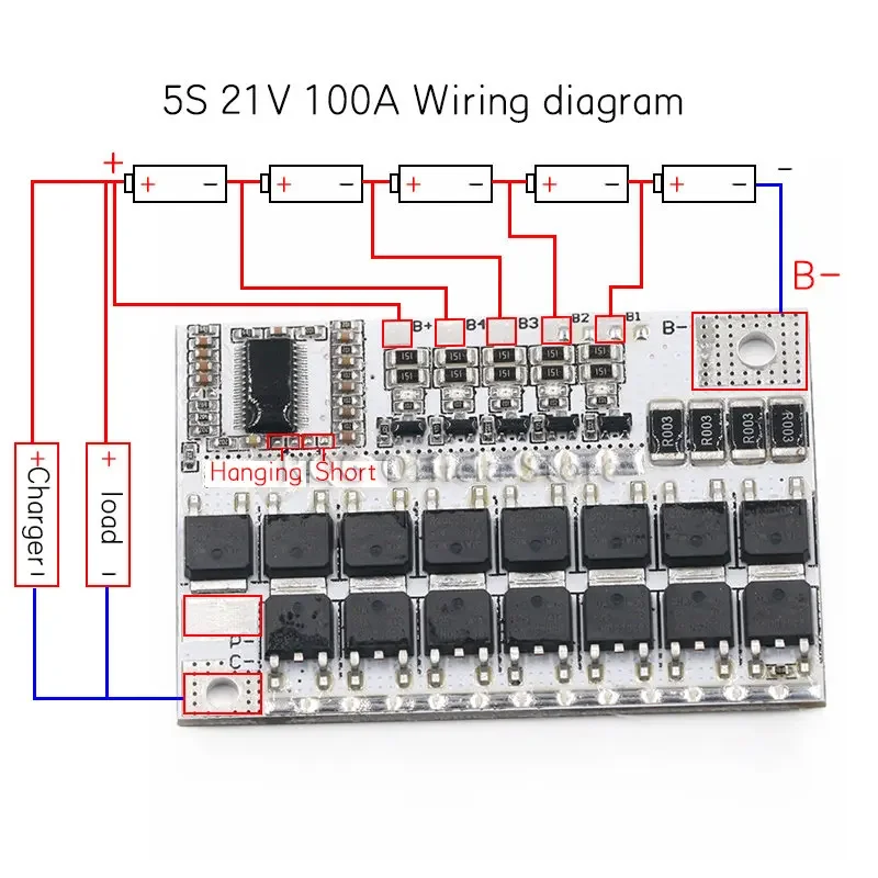3s/4s/5s Bms 12 В 16 8 21 3 7 100a Литий-ионный Lmo Тройная литиевая батарея Защитная плата