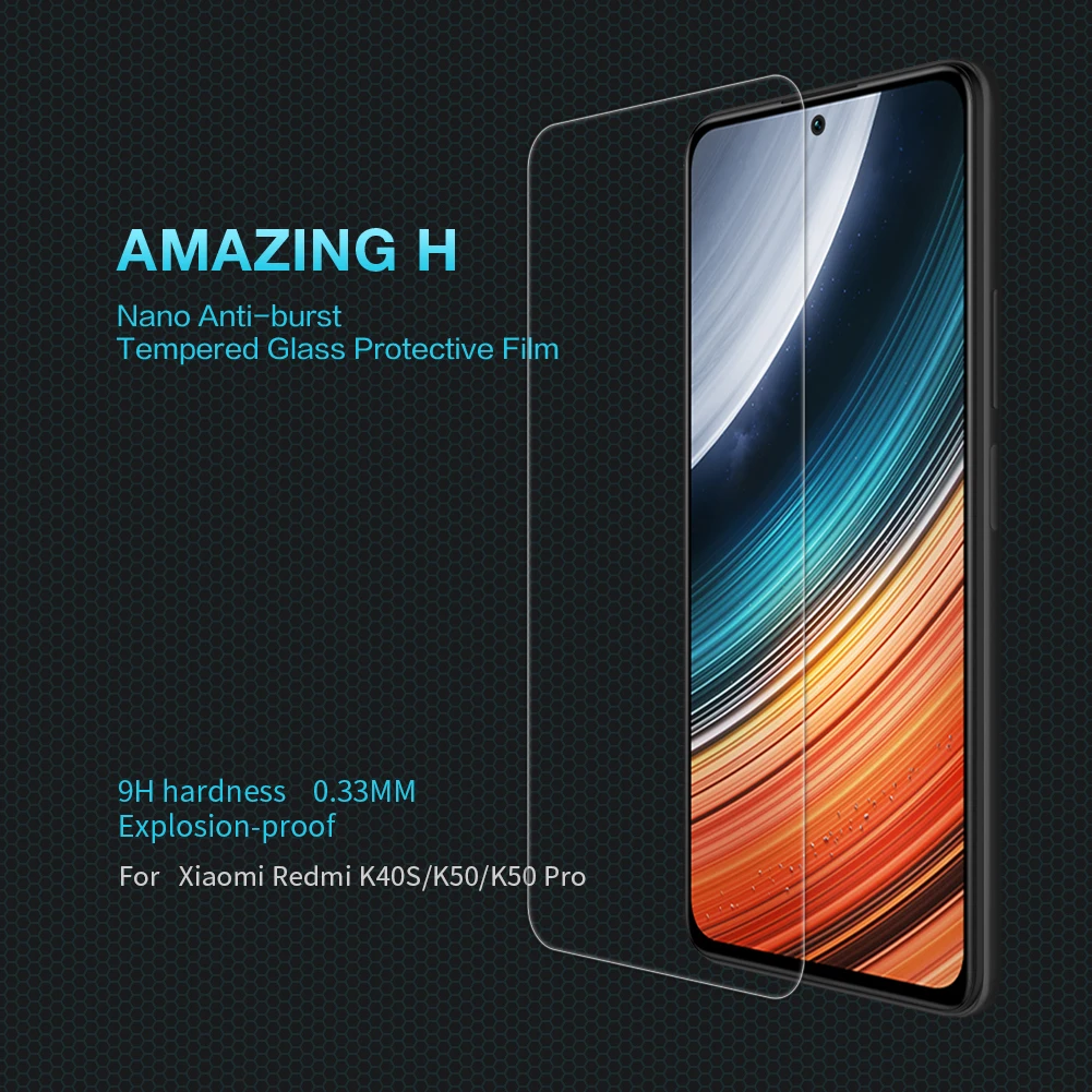 

For Xiaomi Redmi K40S/Redmi K50 Pro NILLKIN Amazing H Anti-Explosion Tempered Glass Phone Screen Protector