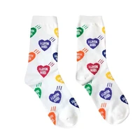 human made love full printed medium tube socks street skateboard color socks cotton human made socks