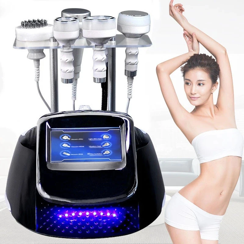 

New Ultrasonic 6-in-1 80k Vacuum Cavitation Weight Loss Beauty Machine Vacuum Slimming and Shaping Massager Burning Fat Cavitati