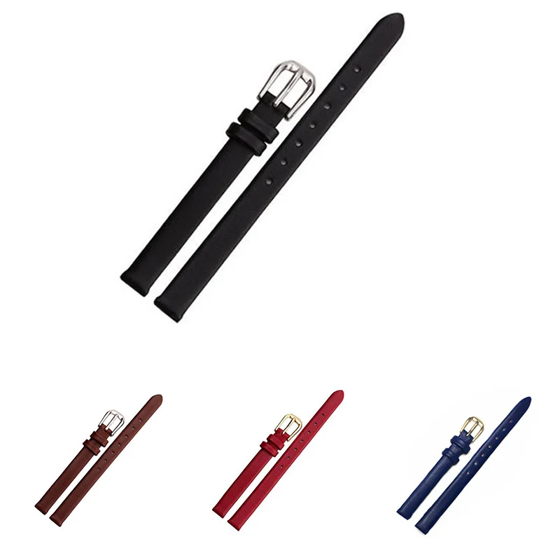 DIY Leather Watch Strap 6mm/8mm/10mm/12mm/14mm/15mm/16mm/17mm Men Women Adjustable Watchbands Multicolor Bracelet High Quality