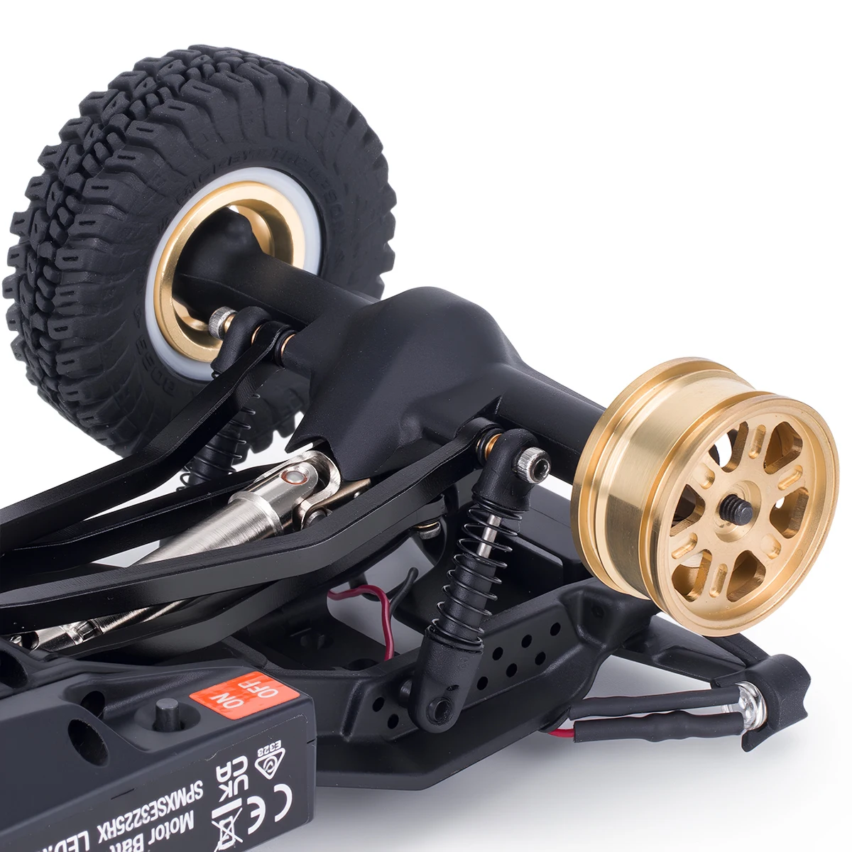 Комплект из 4 черных латунных утяжелителей для колесных дисков Axial 130 SCX30 K10 Bronco Jeep Wrangler JLU, запчасти для тюнинга радиоуправляемых краулеров (art.: 3920db7007945) - 3920db7007945